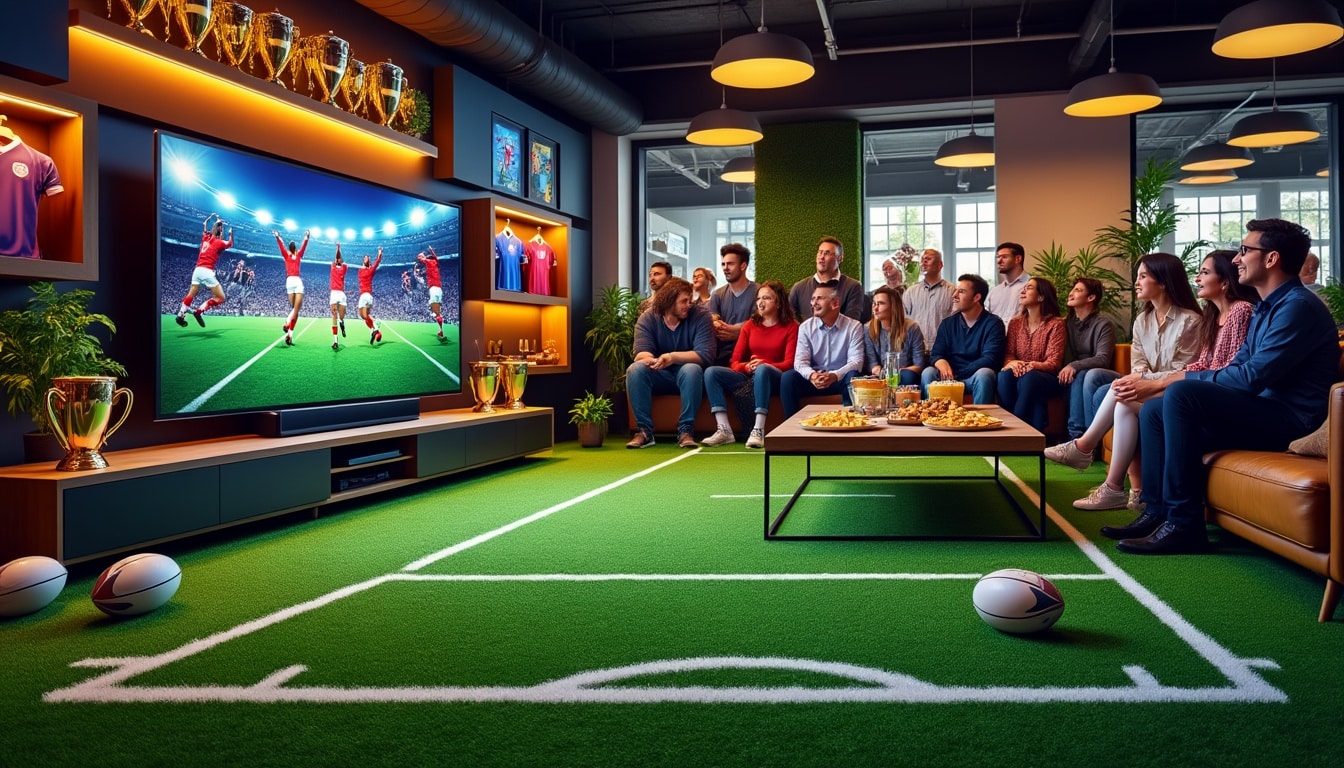 d&eacute;couvrez comment transformer votre bureau en une v&eacute;ritable ambiance de match de rugby ! astuces d&eacute;co, id&eacute;es de d&eacute;corations, musiques entra&icirc;nantes et snacks typiques pour plonger vous et vos coll&egrave;gues dans l'esprit du rugby. soyez pr&ecirc;t &agrave; vivre des moments de camaraderie et de passion sportive au quotidien.