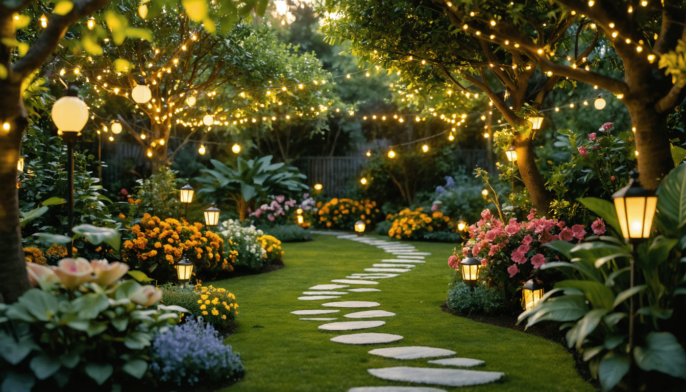 explorez les techniques d'illumination qui transformeront votre jardin de plantes en un v&eacute;ritable havre de paix nocturne. d&eacute;couvrez des astuces d'experts pour mettre en valeur la beaut&eacute; de votre espace ext&eacute;rieur et cr&eacute;er une ambiance f&eacute;&eacute;rique.