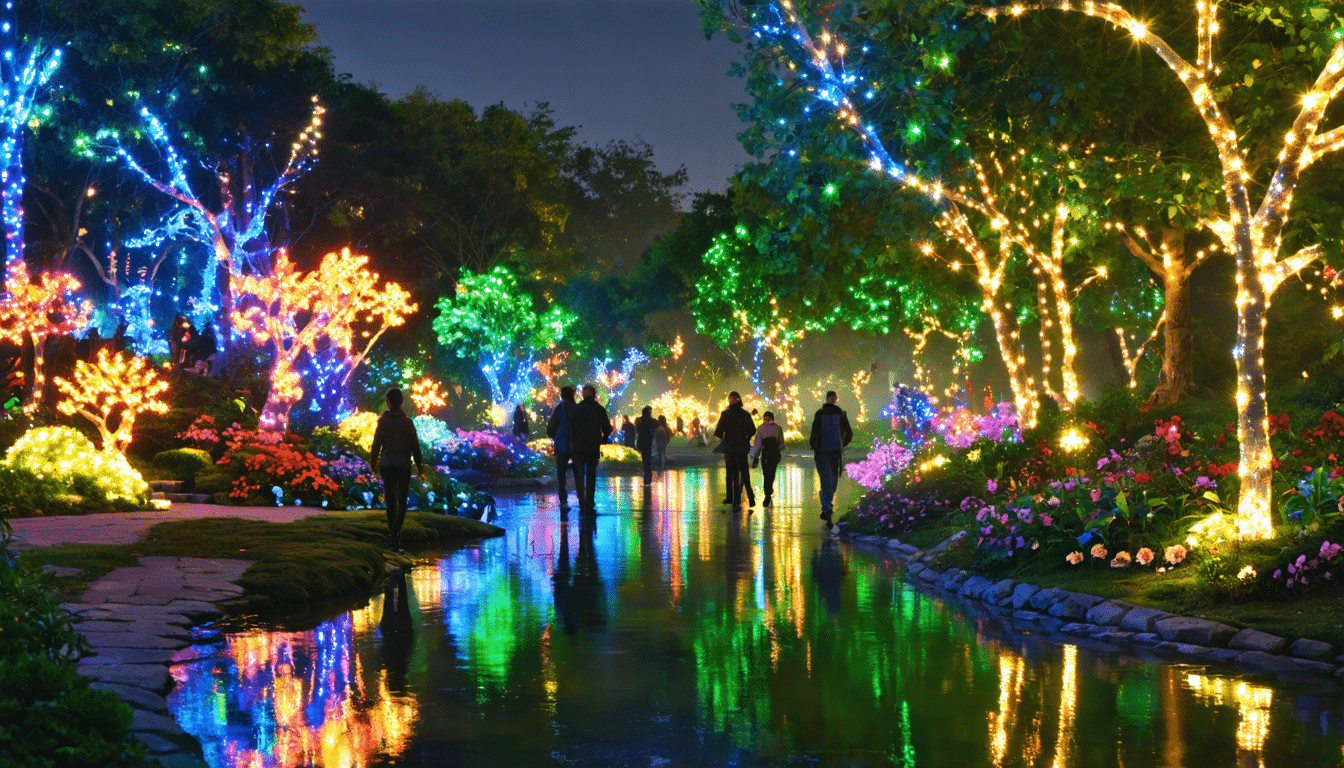 d&eacute;couvrez les illuminations du jardin des plantes, un spectacle enchanteur qui transforme cet espace paisible en un v&eacute;ritable festin visuel. laissez-vous &eacute;merveiller par des jeux de lumi&egrave;re f&eacute;eriques et une ambiance magique qui ravira petits et grands.