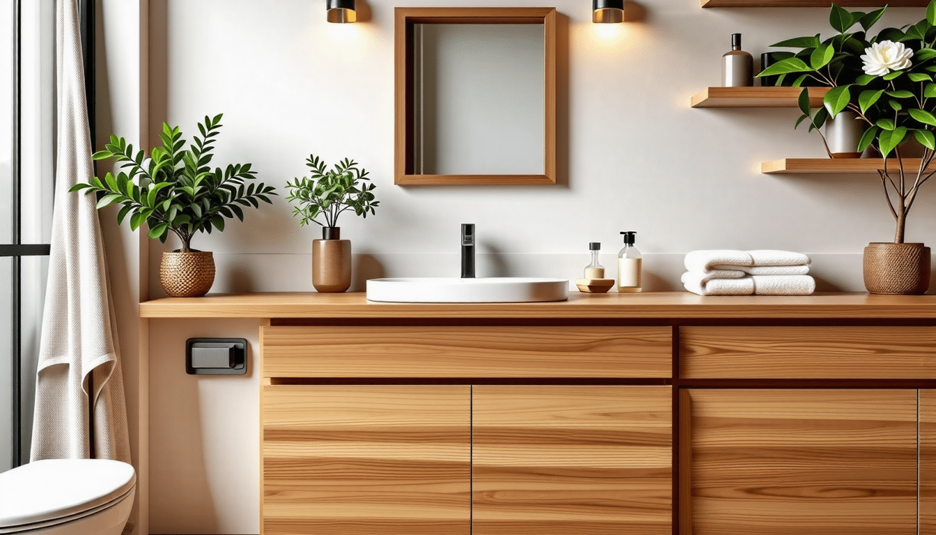 d&eacute;couvrez comment un meuble de salle de bain en bois peut transformer votre espace en alliant chaleur et modernit&eacute;. optez pour des designs &eacute;l&eacute;gants et fonctionnels qui apporteront une touche naturelle &agrave; votre quotidien.