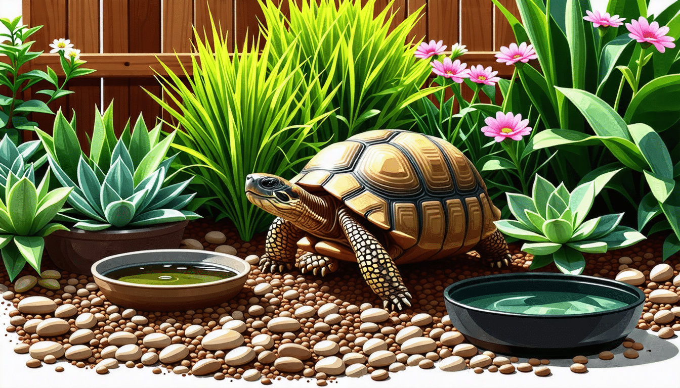 d&eacute;couvrez comment am&eacute;nager un habitat id&eacute;al pour la tortue de terre dans votre jardin. apprenez &agrave; cr&eacute;er un espace s&eacute;curis&eacute; et adapt&eacute; &agrave; ses besoins, afin d'assurer le bien-&ecirc;tre de ce reptile fascinant. suivez nos conseils pour une int&eacute;gration harmonieuse de la tortue dans votre environnement ext&eacute;rieur.