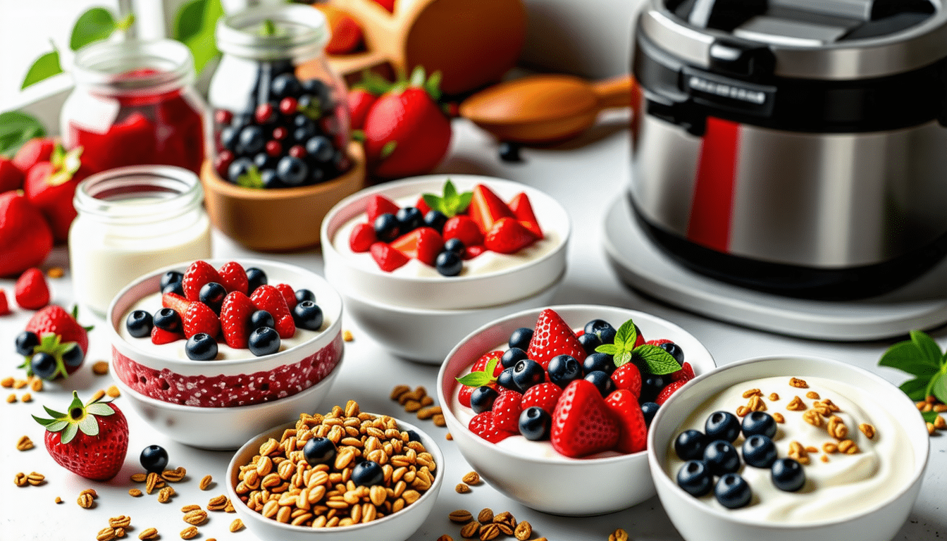 d&eacute;couvrez comment r&eacute;aliser des yaourts maison avec nos techniques et astuces. transformez vos ingr&eacute;dients en desserts lact&eacute;s savoureux et r&eacute;ussis, tout en ma&icirc;trisant les &eacute;tapes essentielles pour un go&ucirc;t in&eacute;gal&eacute;. id&eacute;al pour les gourmands et les amateurs de cuisine saine.