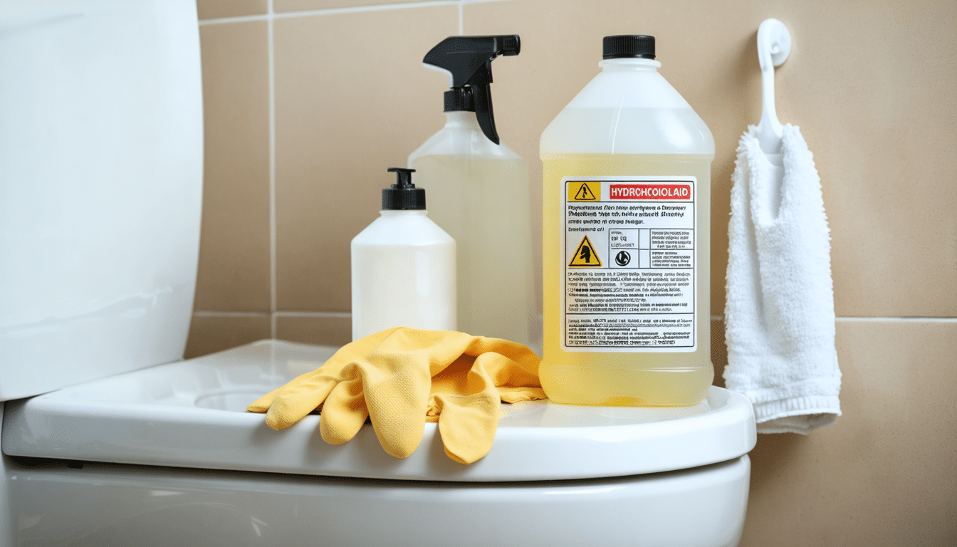 d&eacute;couvrez les pr&eacute;cautions essentielles pour l'utilisation de l'acide chlorhydrique dans les wc et explorez des alternatives plus s&ucirc;res pour un entretien efficace et respectueux de l'environnement.