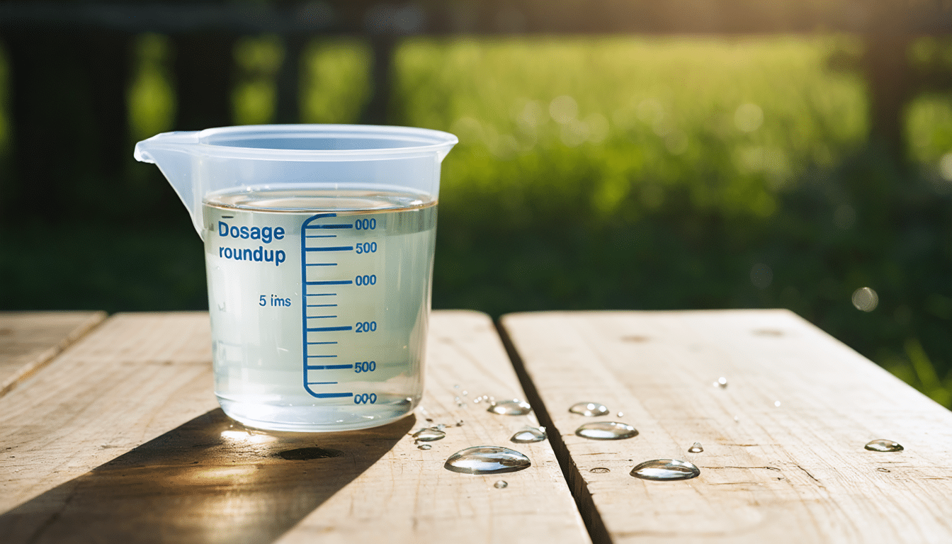 d&eacute;couvrez nos recommandations pour le dosage du roundup dans 5 litres d'eau, afin d'assurer une utilisation s&eacute;curis&eacute;e et efficace. suivez nos conseils pour un jardinage responsable et respectueux de l'environnement.