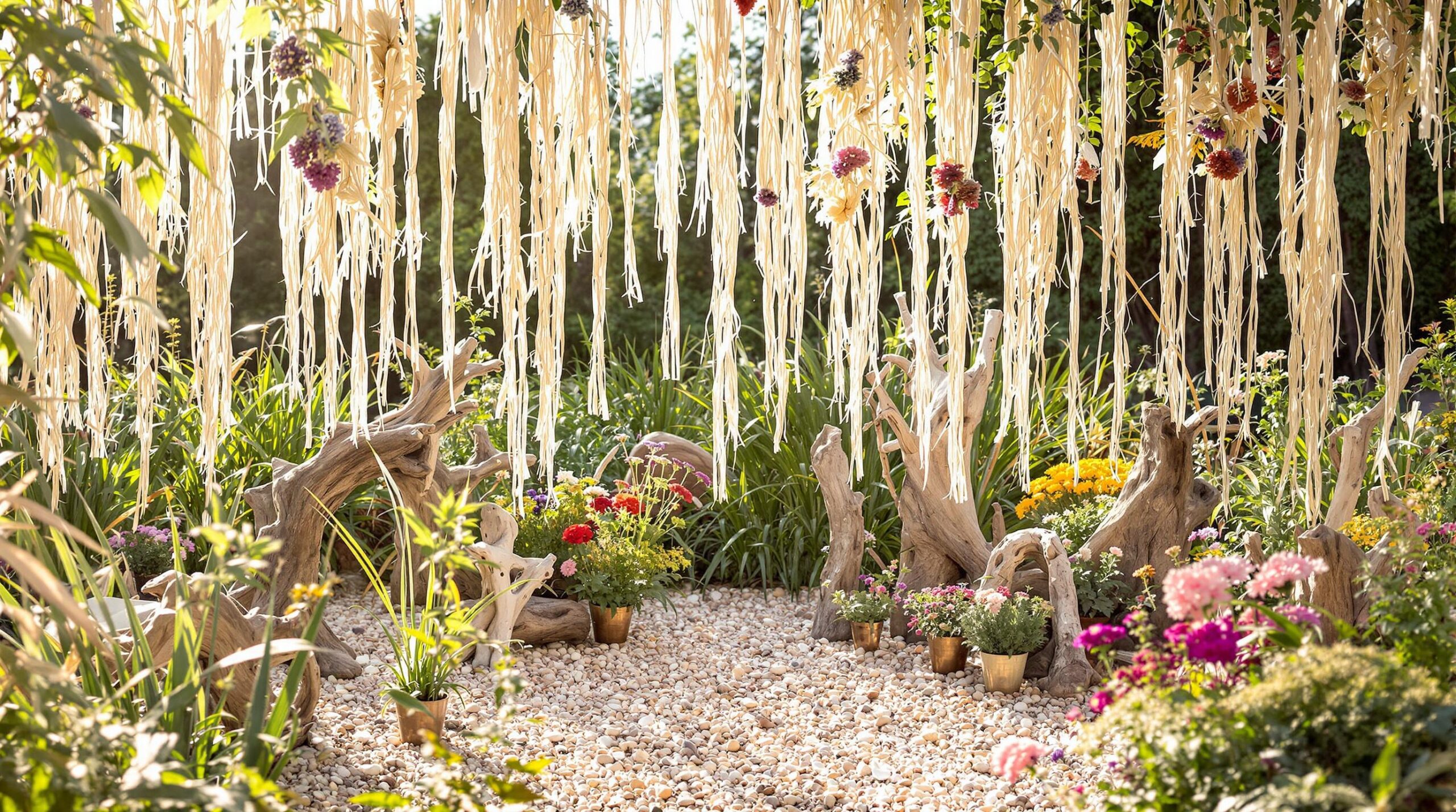 découvrez comment transformer votre jardin en un espace féérique grâce à nos suspensions artisanales uniques, élaborées à partir de trouvailles naturelles dénichées lors de vos balades estivales. apportez une touche magique et personnelle à votre extérieur.