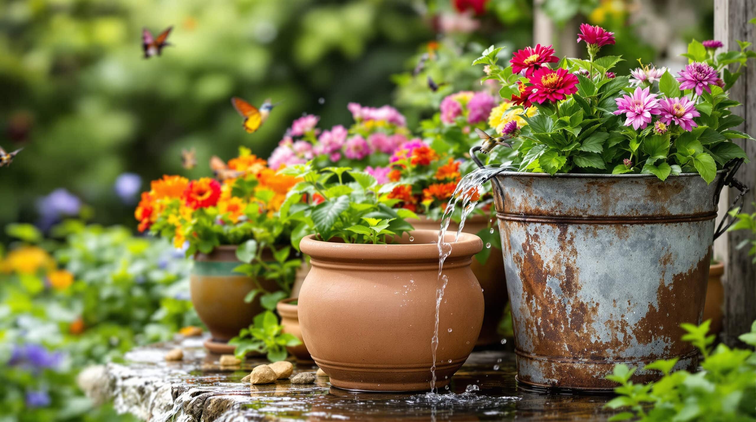 découvrez comment recycler facilement un vieux seau et des pots usés en une oasis sonore et rafraîchissante pour votre jardin grâce à nos astuces gratuites et créatives parfaites pour l'été !
