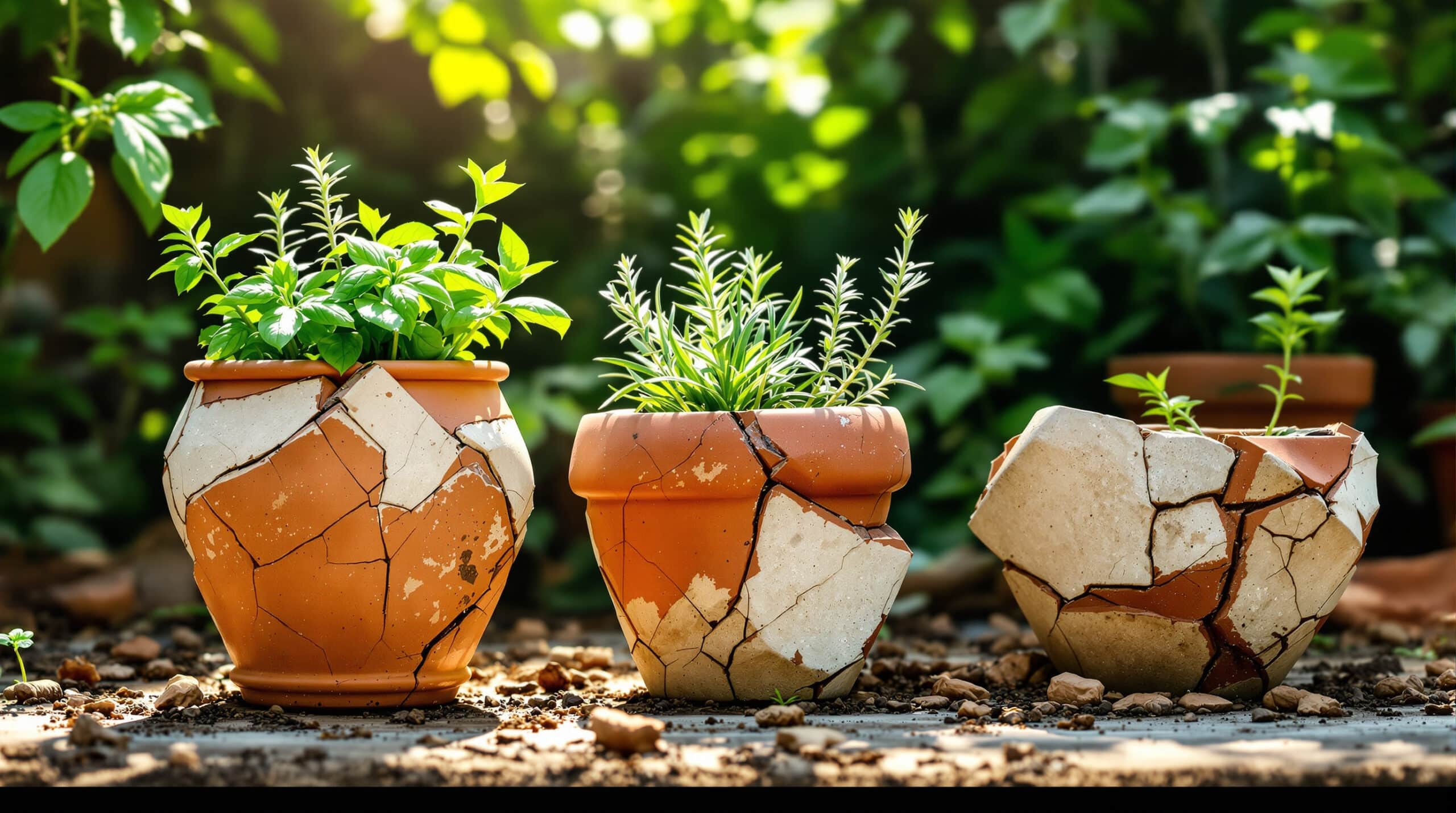 d&eacute;couvrez comment recycler vos pots cass&eacute;s en superbes jardini&egrave;res et cultiver des herbes aromatiques originales cet &eacute;t&eacute;. un guide pratique et cr&eacute;atif pour un jardin plein de saveurs et d&rsquo;astuces &eacute;cologiques.