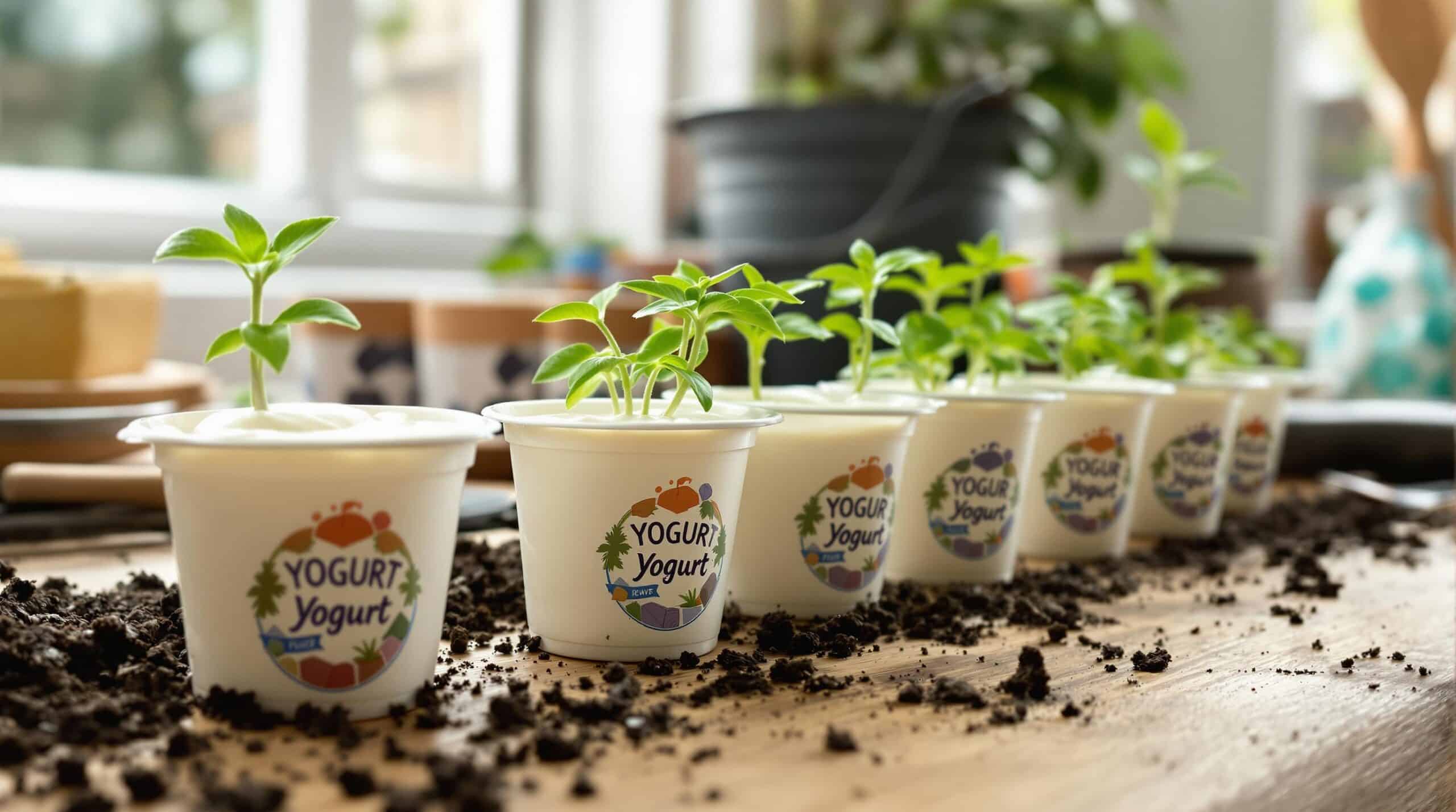d&eacute;couvrez comment r&eacute;utiliser vos pots de yaourt pour r&eacute;ussir vos semis facilement ! suivez notre guide pratique pour une germination optimale de vos plantes tout l'&eacute;t&eacute;, sans aucun co&ucirc;t suppl&eacute;mentaire.