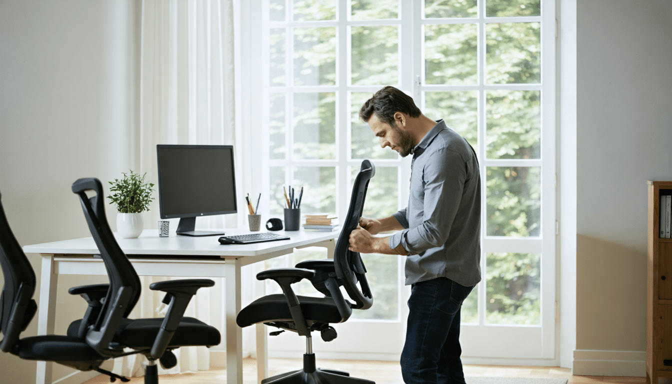 d&eacute;couvrez comment choisir une chaise de bureau et un plan de travail adapt&eacute;s &agrave; votre morphologie d'homme pour am&eacute;liorer votre posture, pr&eacute;venir les douleurs et gagner en confort au quotidien.