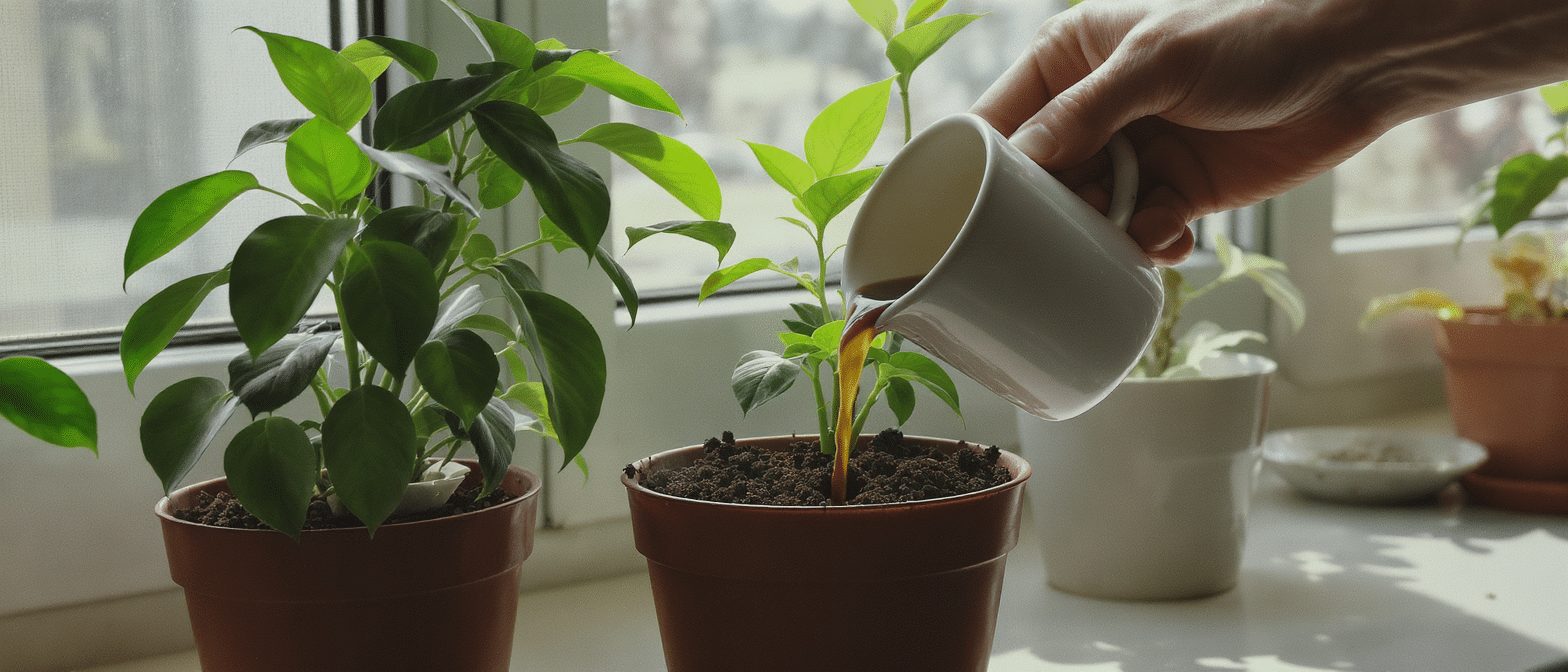 d&eacute;couvrez comment verser du caf&eacute; sur vos plantes a stimul&eacute; leur croissance de mani&egrave;re &eacute;tonnante et pourquoi cette m&eacute;thode naturelle m'a convaincue de l'adopter pour mon jardin.