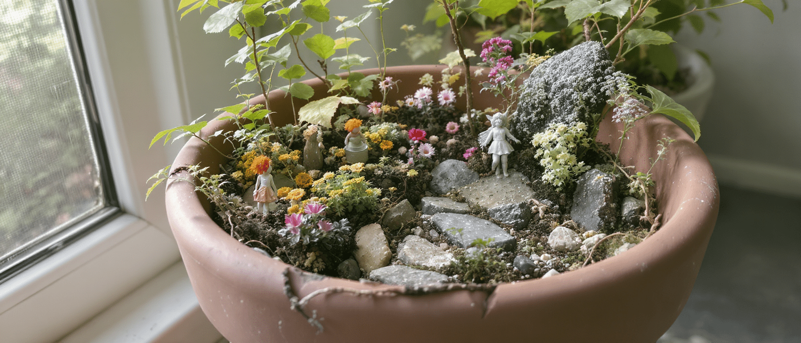 d&eacute;couvrez comment recycler un pot de fleurs ab&icirc;m&eacute; en cr&eacute;ant un jardin miniature f&eacute;&eacute;rique, plein de charme et d'imagination. suivez nos astuces faciles pour donner une seconde vie &agrave; vos vieux pots !
