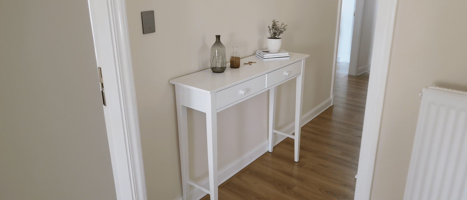 d&eacute;couvrez cette console &eacute;l&eacute;gante &agrave; seulement 35 &euro; chez jysk, l'ajout id&eacute;al pour sublimer votre couloir trop vide avec style et praticit&eacute;.