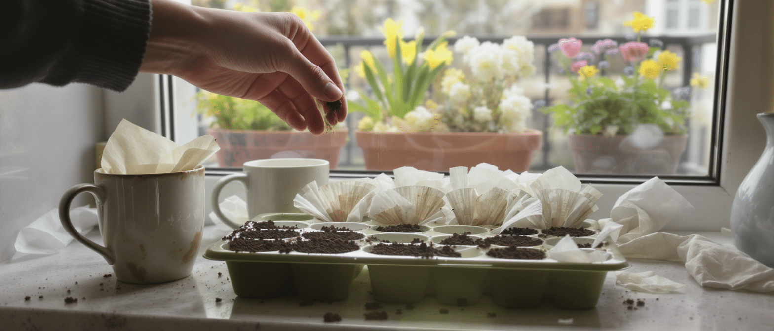 d&eacute;couvrez comment ce r&eacute;sidu brun du matin peut booster la croissance de vos semis de printemps d&egrave;s aujourd'hui. astuce naturelle et efficace pour un jardin florissant.