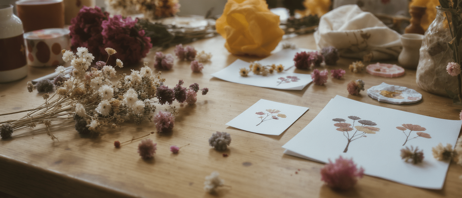 Fleurs séchées, idées originales pour créer des cadeaux personnalisés