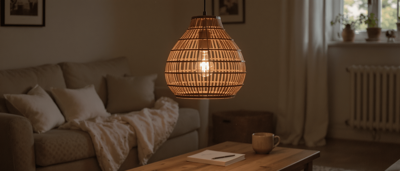 découvrez comment remplacer des luminaires en métal par des modèles en matériau naturel à moins de 20 € a transformé l'ambiance de ma pièce pour un intérieur plus chaleureux et authentique.