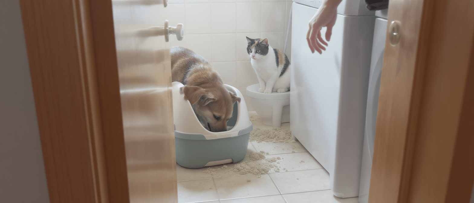 d&eacute;couvrez pourquoi votre chien fouille la liti&egrave;re du chat malgr&eacute; les punitions et apprenez &agrave; identifier la v&eacute;ritable cause de ce comportement.
