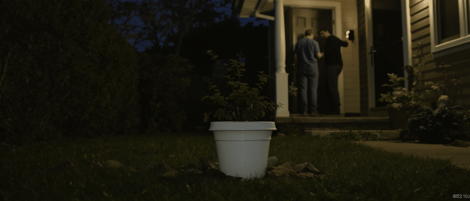 à 22h, mes voisins intrigués par un objet à 2 € de jysk planté dans mon jardin frappent à ma porte, découvrant une surprise inattendue.
