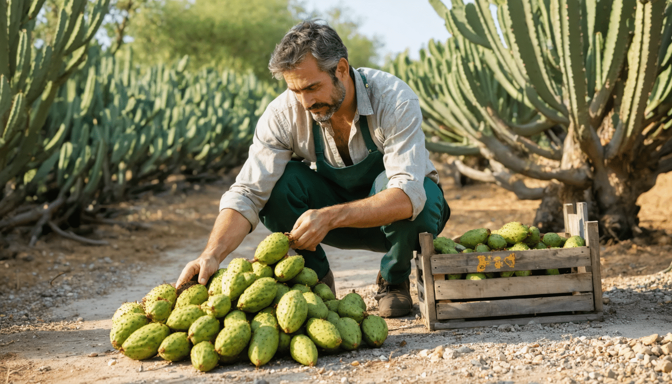 d&eacute;couvrez comment r&eacute;colter et pr&eacute;parer les figues de barbarie, fruit savoureux de l'opuntia ficus-indica, pour profiter de ses bienfaits et de sa douceur unique.