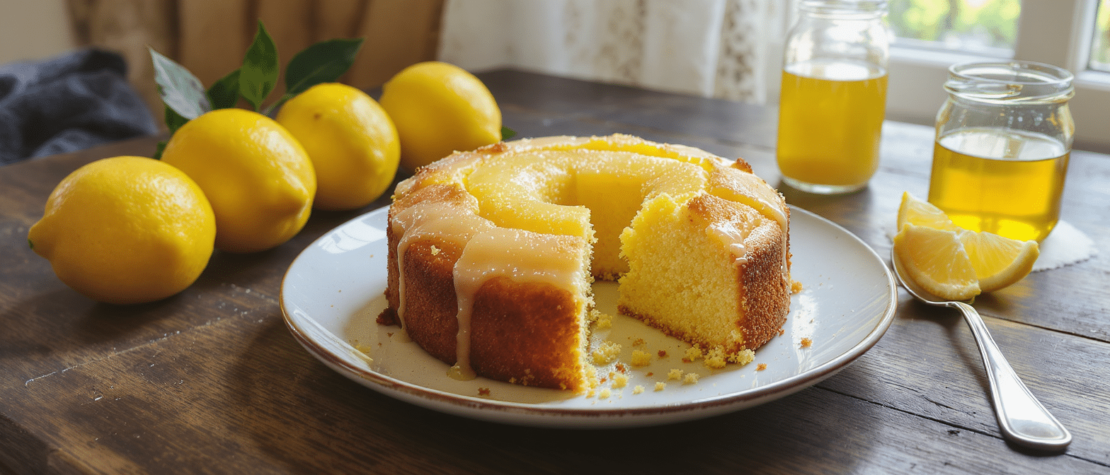 d&eacute;couvrez le g&acirc;teau corse au citron, une recette l&eacute;g&egrave;re et a&eacute;rienne sans farine, beurre ni cr&egrave;me fra&icirc;che, avec un ingr&eacute;dient secret qui surprend et fond d&eacute;licieusement en bouche.