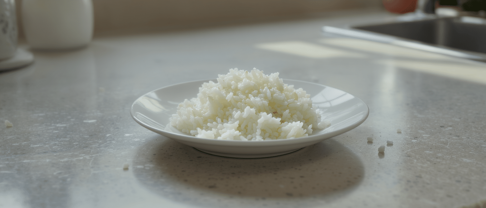 d&eacute;couvrez comment une simple assiette de riz oubli&eacute;e sur le plan de travail peut provoquer une r&eacute;action inattendue et surprenante, bien loin de ce que l'on imagine.