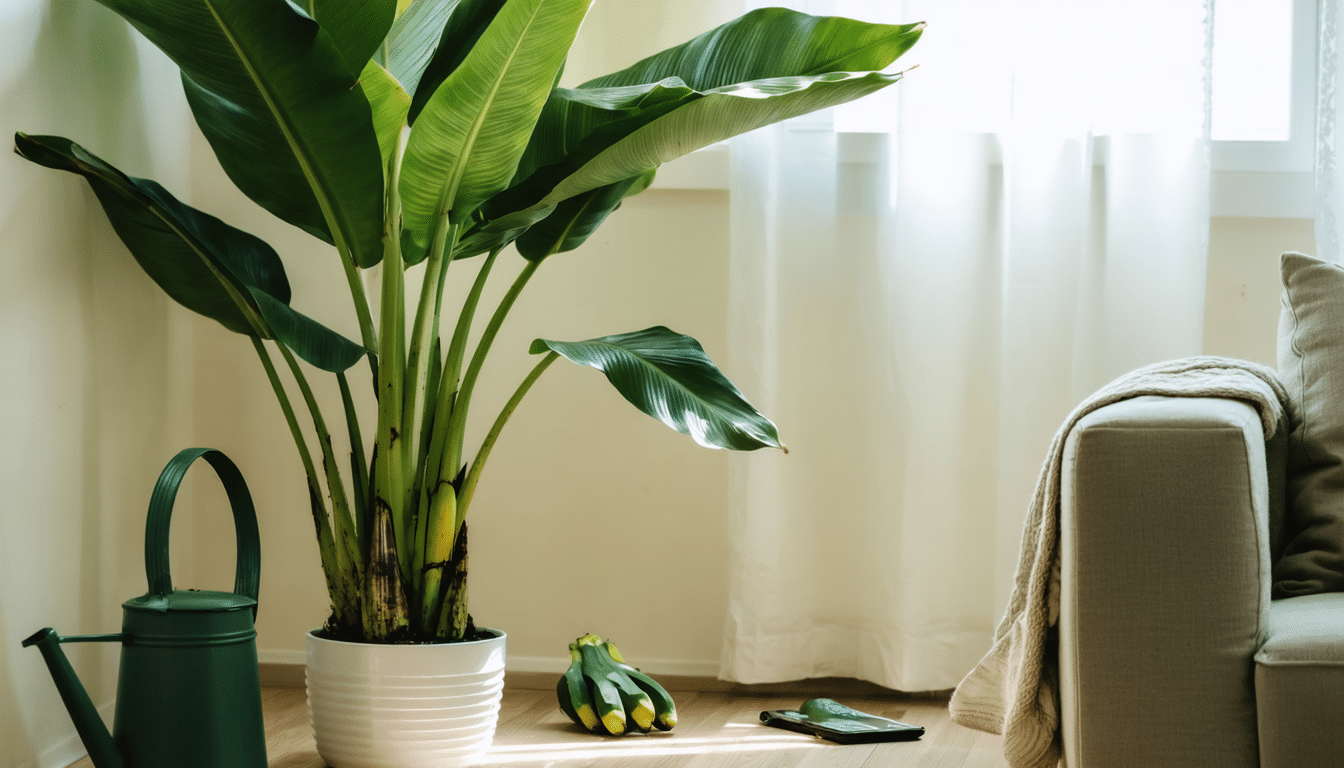 d&eacute;couvrez les conseils essentiels pour am&eacute;nager et entretenir un bananier &agrave; l'int&eacute;rieur de votre maison, afin de profiter d'une plante saine et d&eacute;corative toute l'ann&eacute;e.