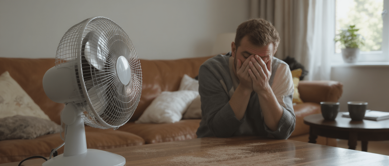 découvrez pourquoi chaque redémarrage de mon ventilateur provoquait des éternuements étranges, transformant ma pièce en véritable zone allergique, et comment résoudre ce problème.