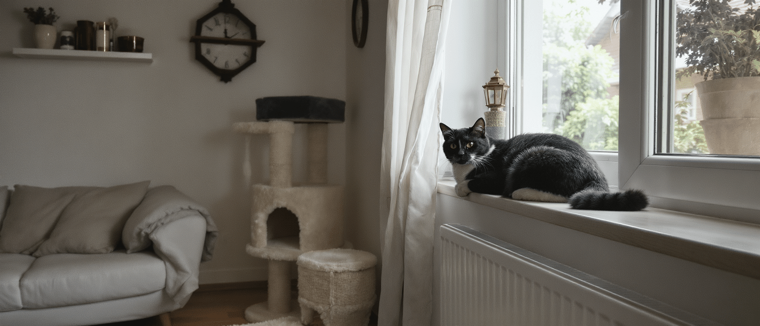 d&eacute;couvrez comment r&eacute;organiser votre salon peut calmer et apaiser l'agitation constante de votre chat, en cr&eacute;ant un espace harmonieux et s&eacute;curis&eacute; pour votre compagnon f&eacute;lin.