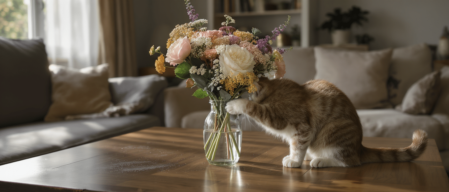 d&eacute;couvrez comment un simple bouquet de fleurs peut provoquer une r&eacute;action &eacute;tonnante chez votre chat en quelques heures. un r&eacute;cit surprenant qui change la vision des cadeaux floraux pour nos animaux de compagnie.